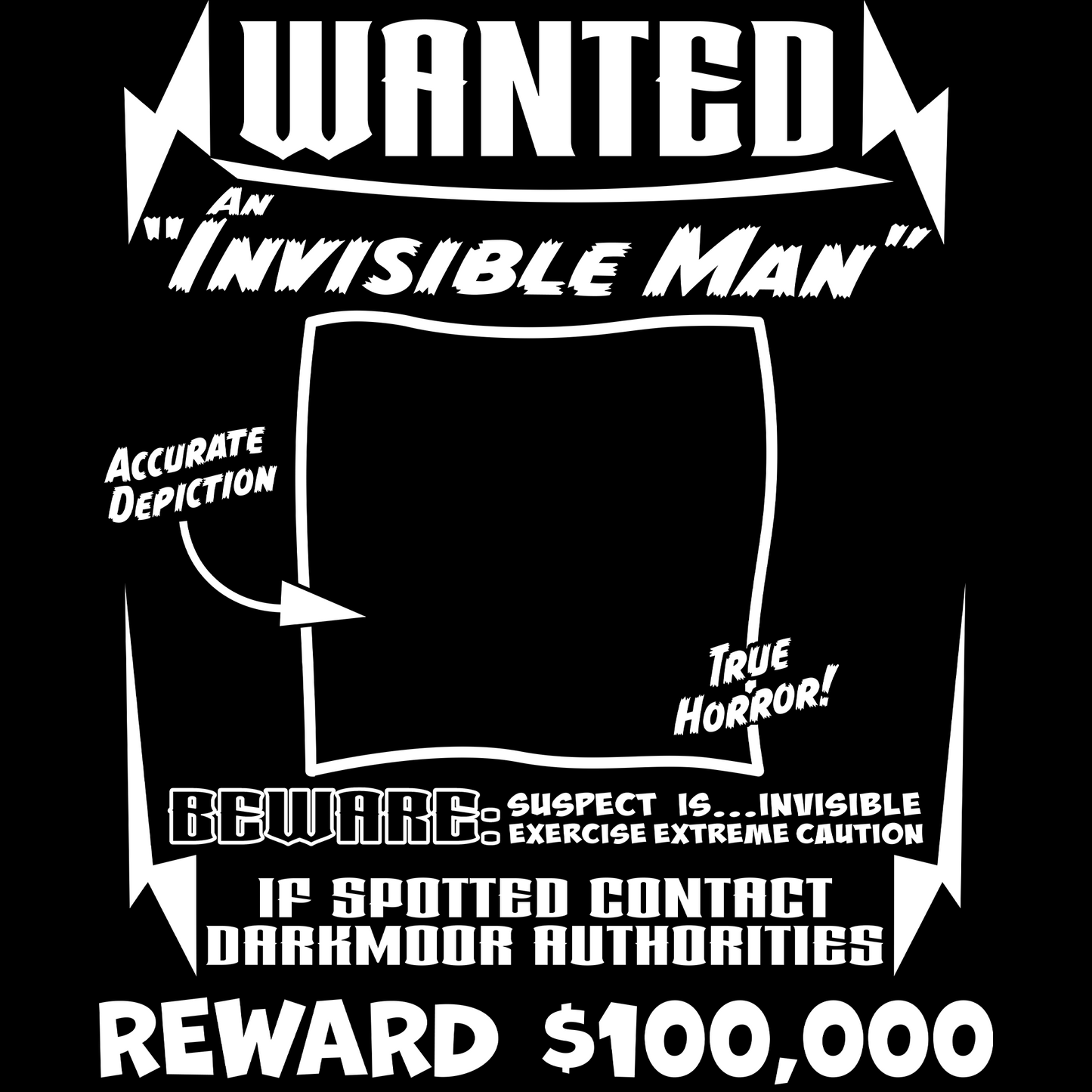 "Invisible Man" Wanted Poster T-Shirt